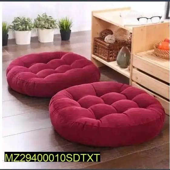 2pcs of round floor cushion