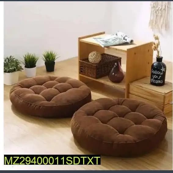 2pcs of round floor cushion