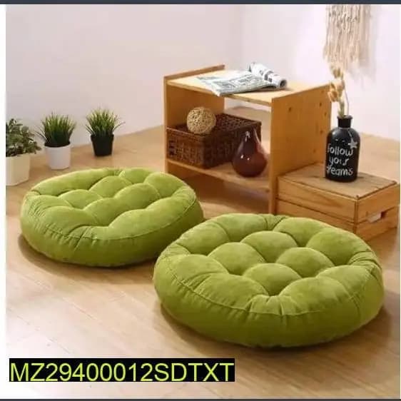 2pcs of round floor cushion